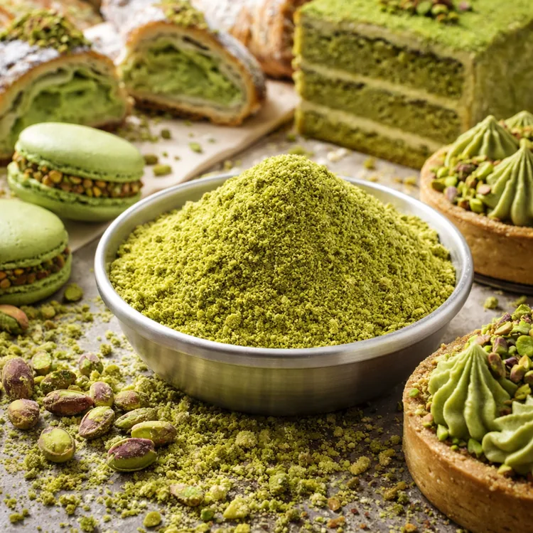 Pistachio powder used in premium pastry formulations